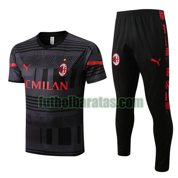 entrenamiento ac milan 2022 2023 negro conjunto