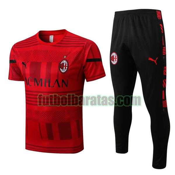 entrenamiento ac milan 2022 2023 rojo conjunto