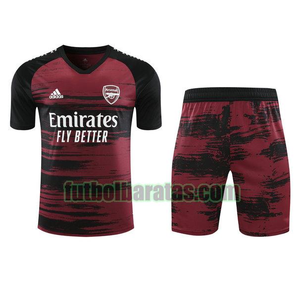 entrenamiento arsenal 2021 rojo negro conjunto