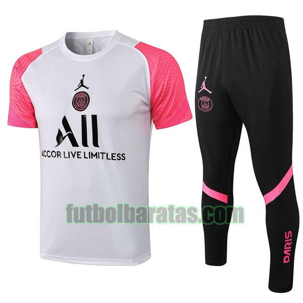 entrenamiento paris saint germain 2021 2022 blanco rosa conjunto