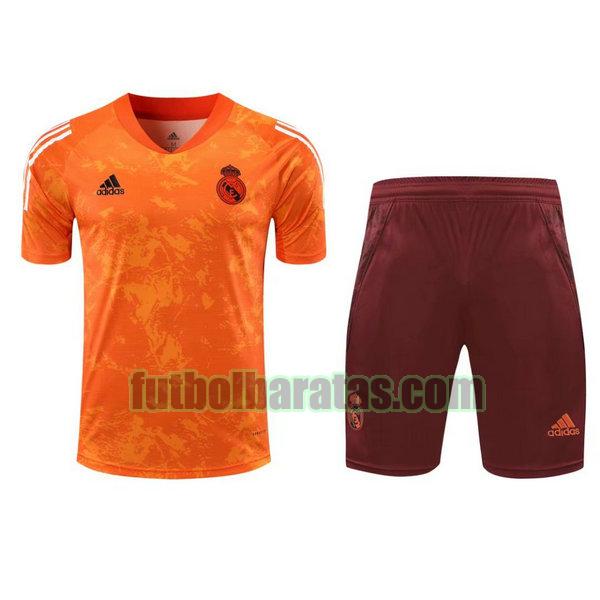 entrenamiento real madrid 2020 21 naranja conjunto