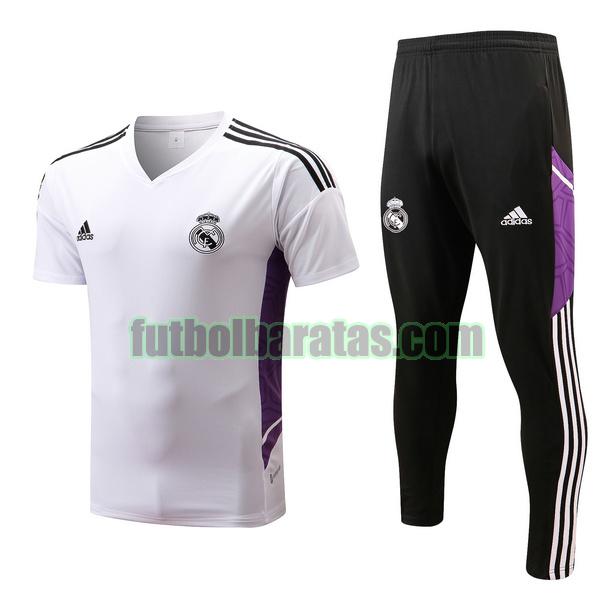entrenamiento real madrid 2022 2023 blanco purple conjunto