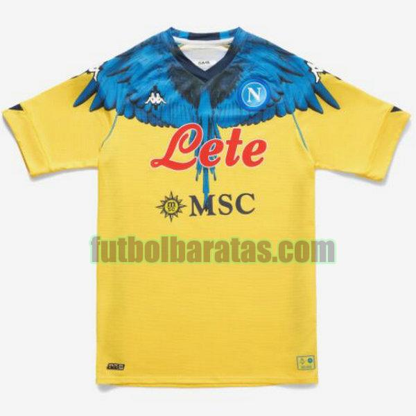 maillot homme napoli 2021 2022 jaune kappa × marcelo