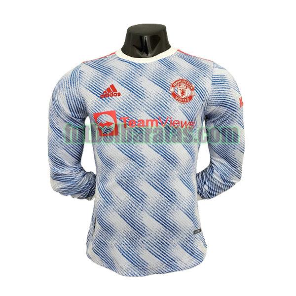 ml camiseta manchester united 2021 2022 azul segunda player