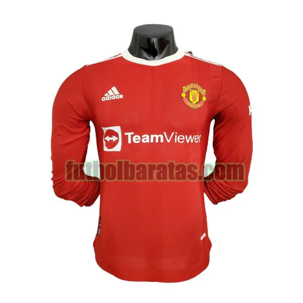 ml camiseta manchester united 2021 2022 rojo primera player