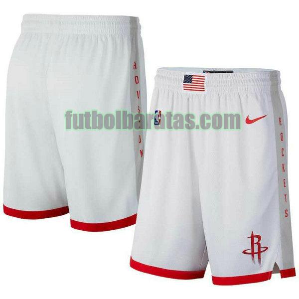 pantalones cortos baloncesto 2021 houston rockets blanco hombre