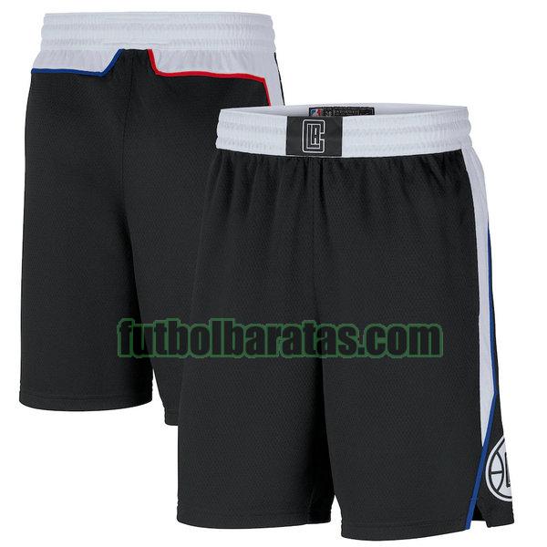 pantalones cortos baloncesto 2021 los angeles clippers negro hombre