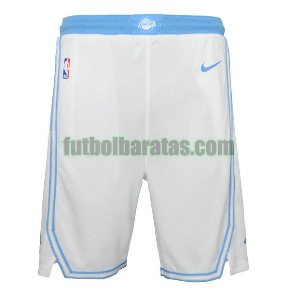 pantalones cortos baloncesto 2021 los angeles lakers blanco hombre