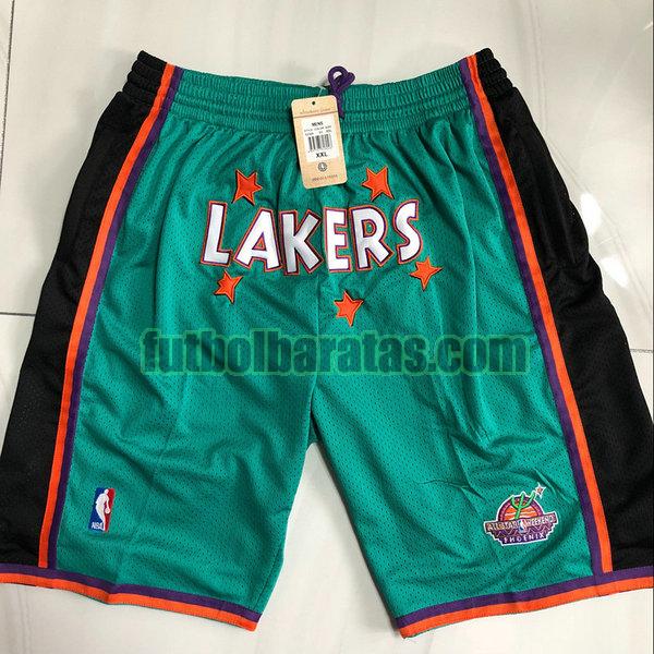 pantalones cortos baloncesto 2021 los angeles lakers verde hombre