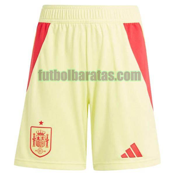 pantalones cortos españa 2024 amarillo segunda