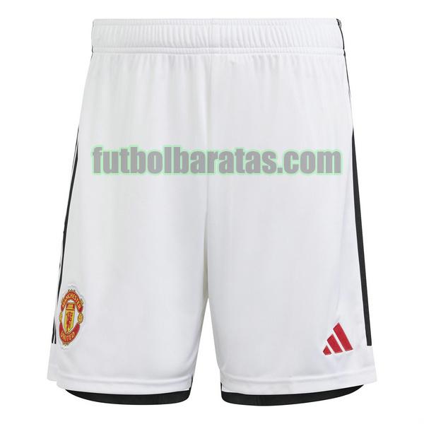 pantalones cortos manchester united 2023 2024 blanco primera