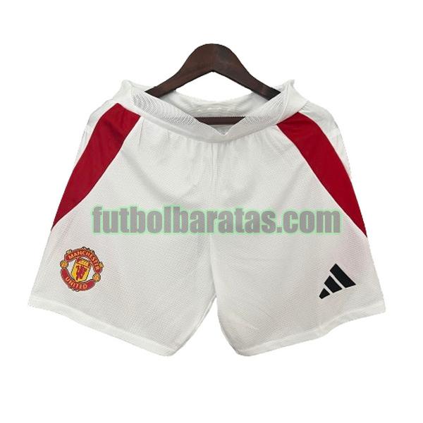 pantalones cortos manchester united 2024 2025 blanco primera