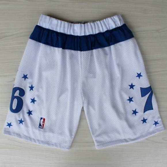 pantalones cortos philadelphia 76ers blanca