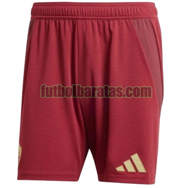 pantalones cortos roma 2024 2025 rojo segunda