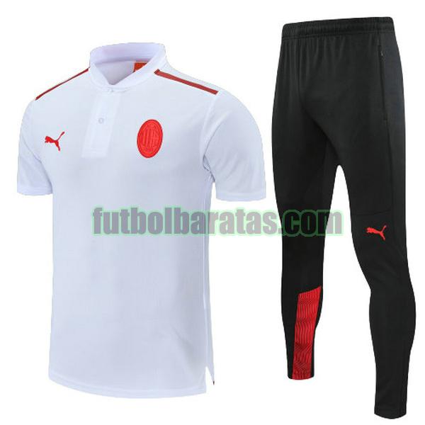 polo ac milan 2022 blanco conjunto