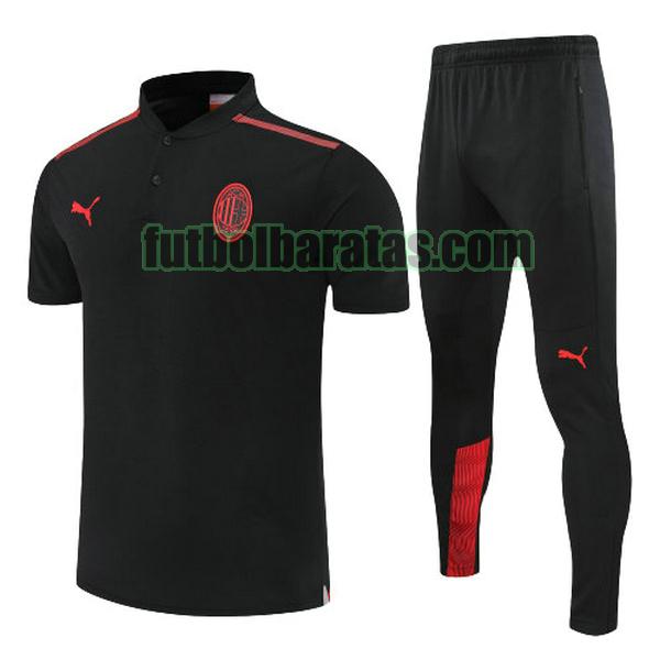 polo ac milan 2022 negro conjunto