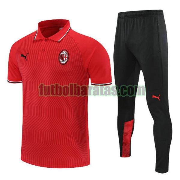 polo ac milan 2022 rojo conjunto