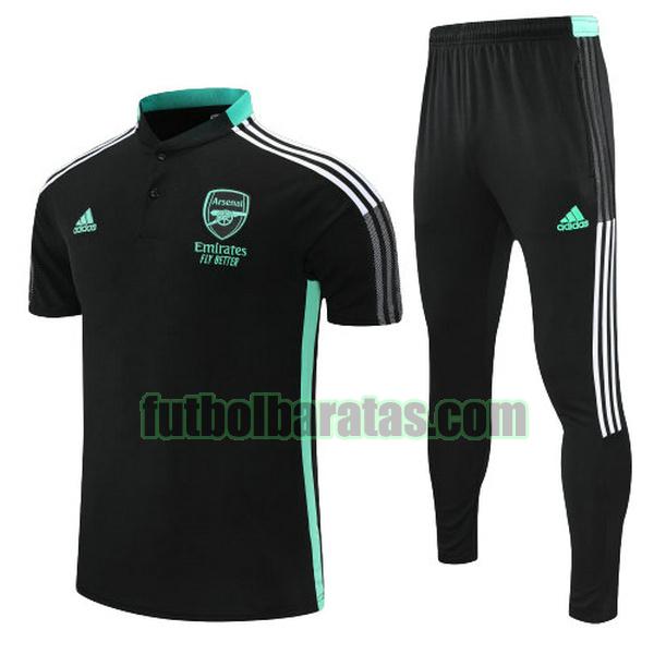 polo arsenal 2022 negro conjunto