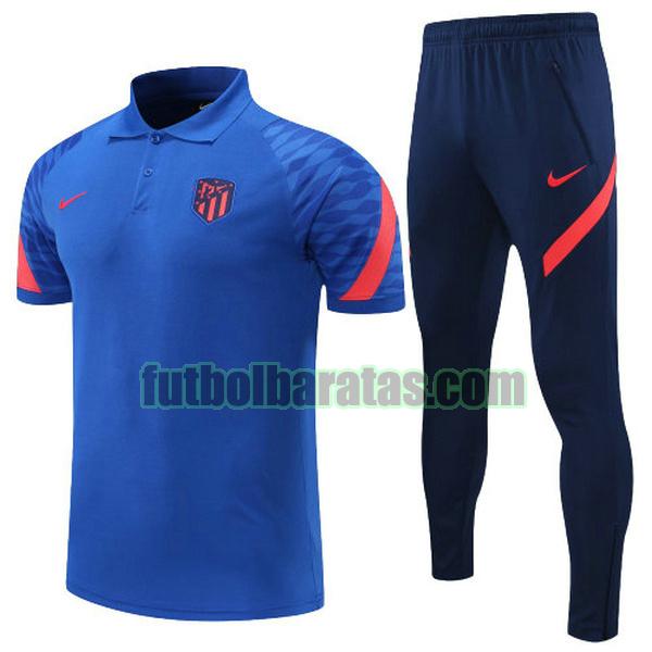 polo atletico madrid 2022 azul conjunto