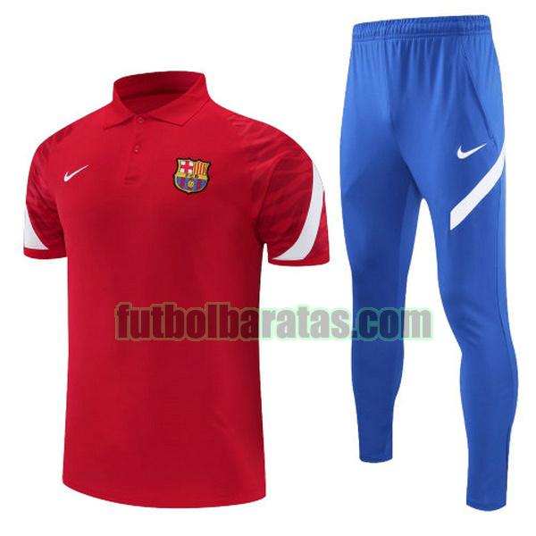 polo barcelona 2022 rojo conjunto