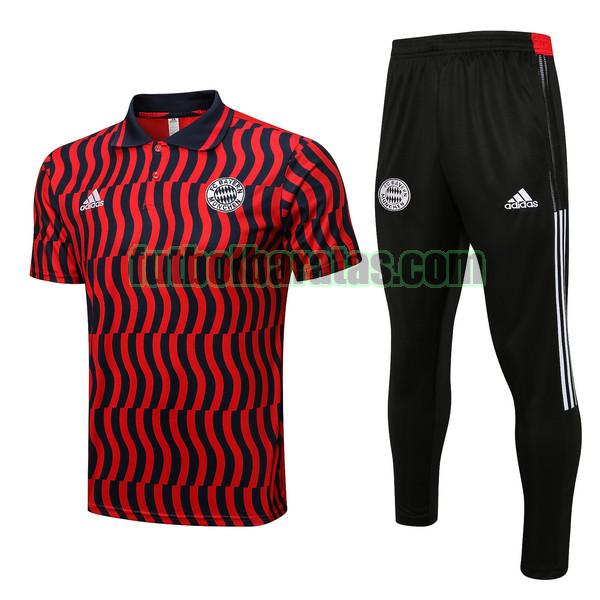 polo bayern munich 2022 2023 rojo negro conjunto