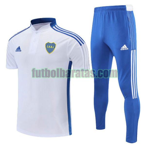 polo boca juniors 2022 blanco conjunto