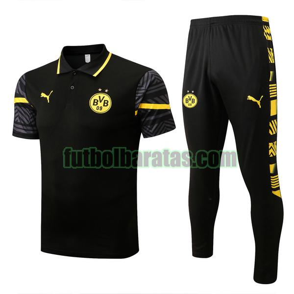 polo borussia dortmund 2022 2023 negro conjunto