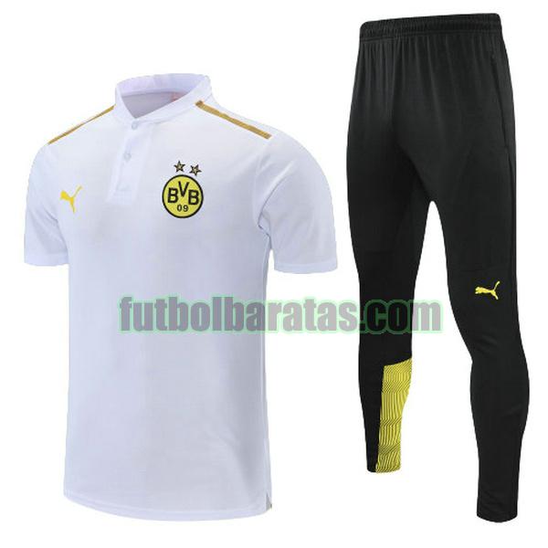 polo borussia dortmund 2022 blanco conjunto