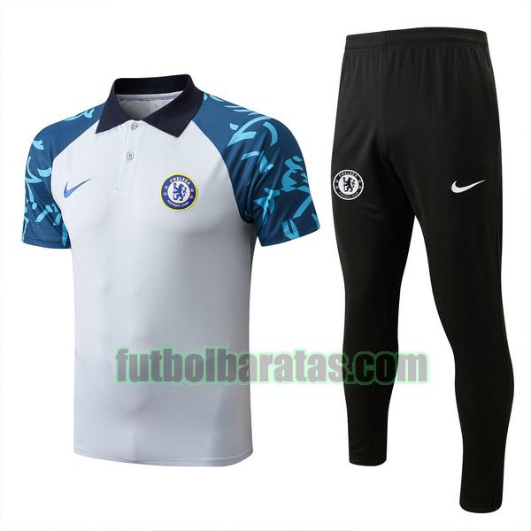 polo chelsea 2022 2023 blanco azul conjunto