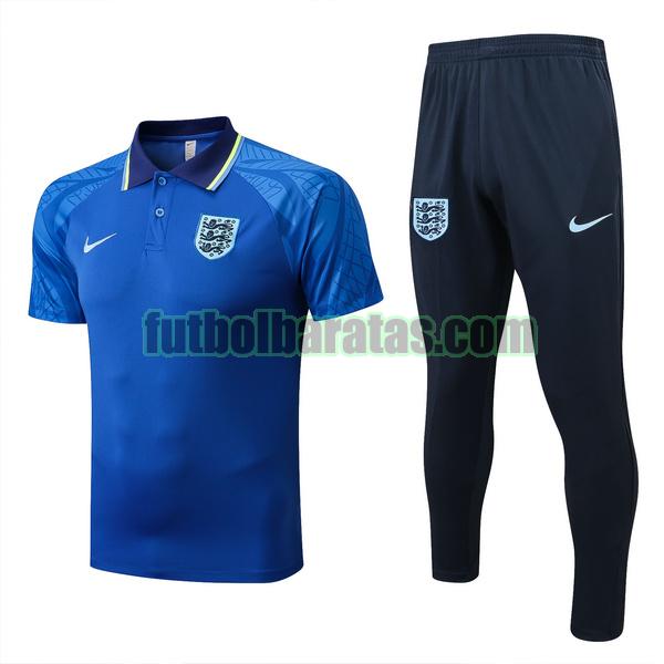 polo inglaterra 2022 2023 azul conjunto