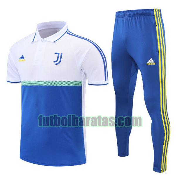 polo juventus 2022 blanco azul conjunto