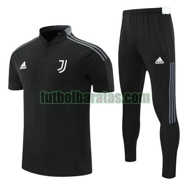 polo juventus 2022 negro conjunto