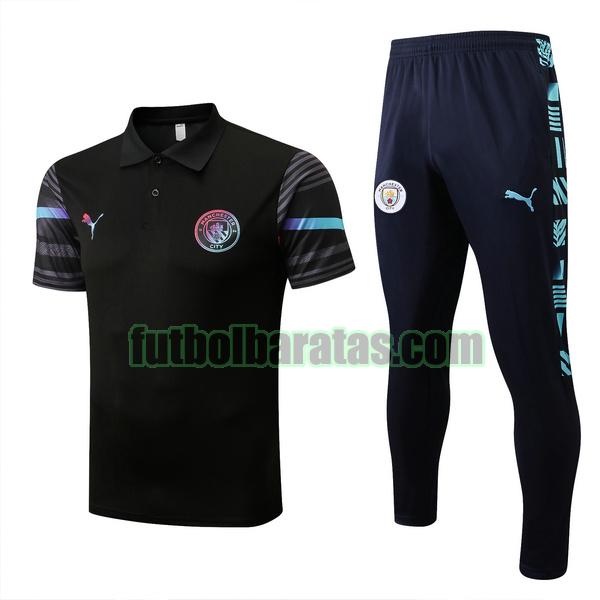 polo manchester city 2022 2023 negro conjunto