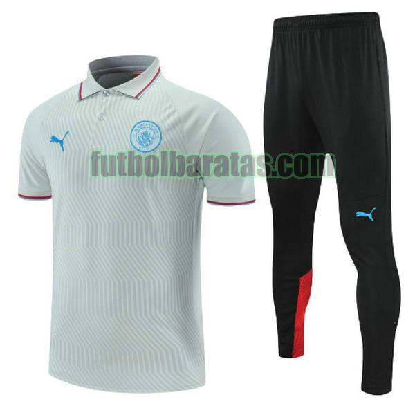 polo manchester city 2022 gris conjunto