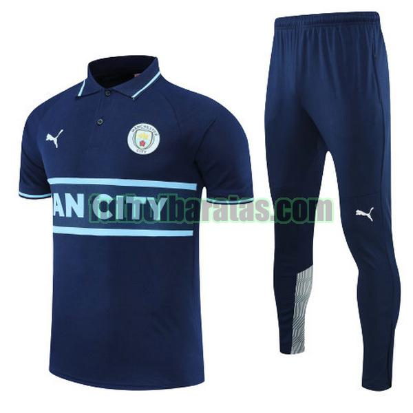 polo manchester city 2022 navy conjunto