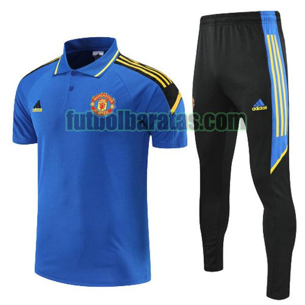 polo manchester united 2022 azul conjunto