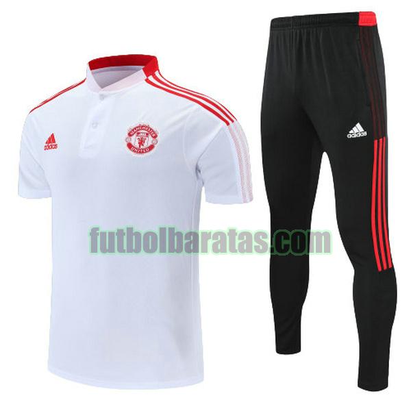 polo manchester united 2022 blanco conjunto