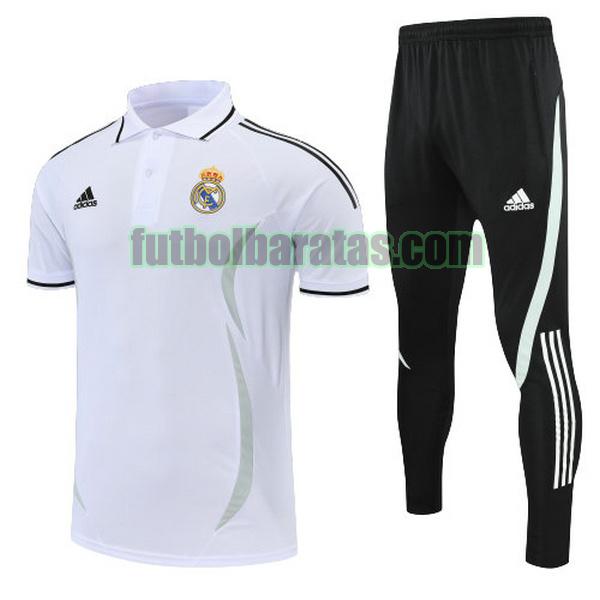 polo real madrid 2022 blanco negro conjunto