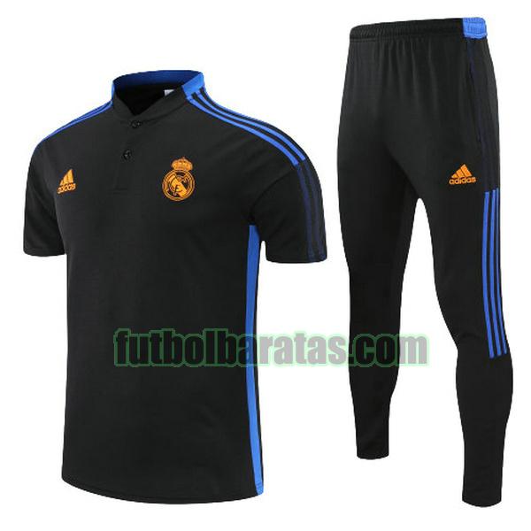 polo real madrid 2022 negro conjunto