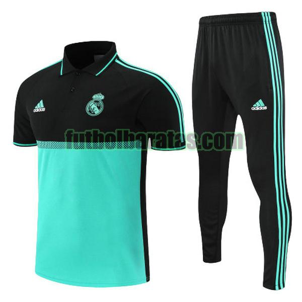 polo real madrid 2022 negro verde conjunto