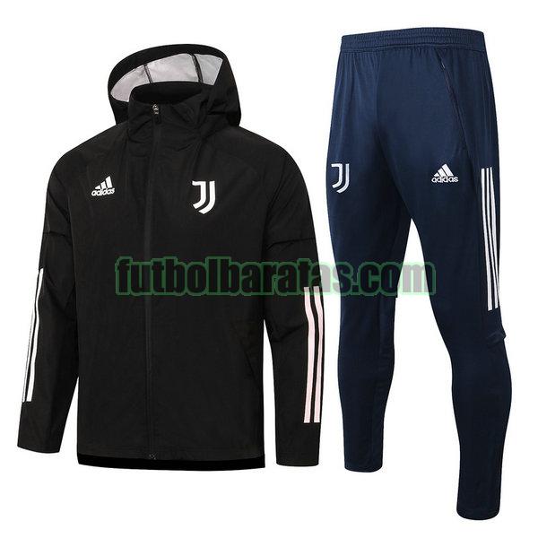 rompeviento juventus 2021 negro conjunto