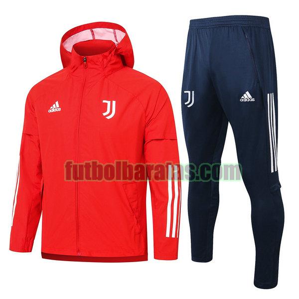 rompeviento juventus 2021 rojo conjunto