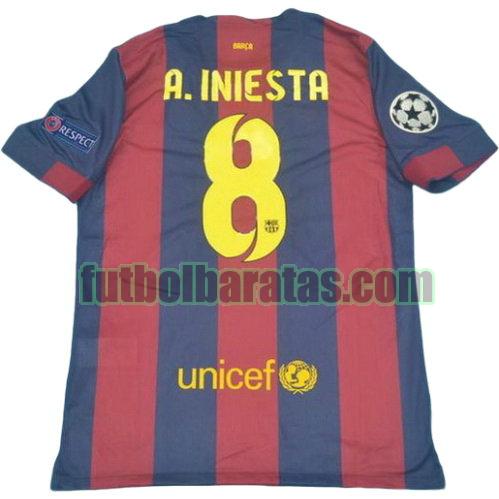 tailandia camiseta a.iniesta 8 barcelona 2014-2015 primera equipacion