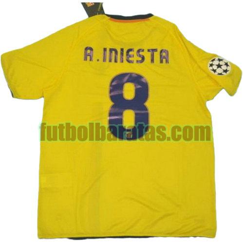 tailandia camiseta a.iniesta 8 barcelona lfp 2008-2009 segunda equipacion