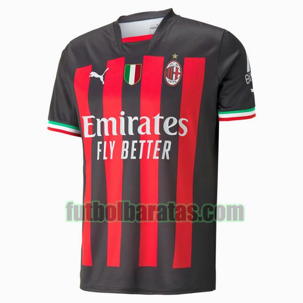 tailandia camiseta ac milan 2022 2023 rojo negro primera