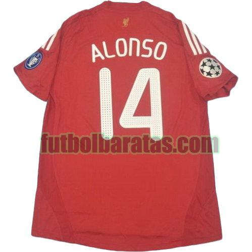 tailandia camiseta alonso 14 liverpool 2008-2010 primera equipacion