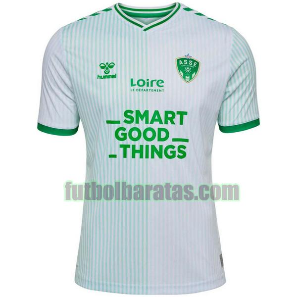 tailandia camiseta as saint-étienne 2023 2024 blanco verde segunda