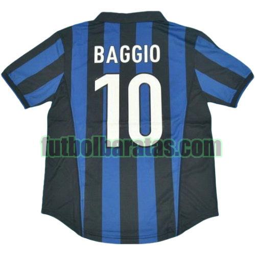 tailandia camiseta baggio 10 inter milan 1998-1999 primera equipacion