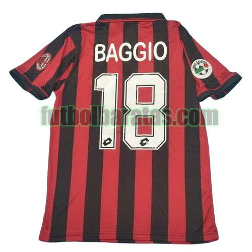 tailandia camiseta baggio 18 ac milan 1996 primera equipacion