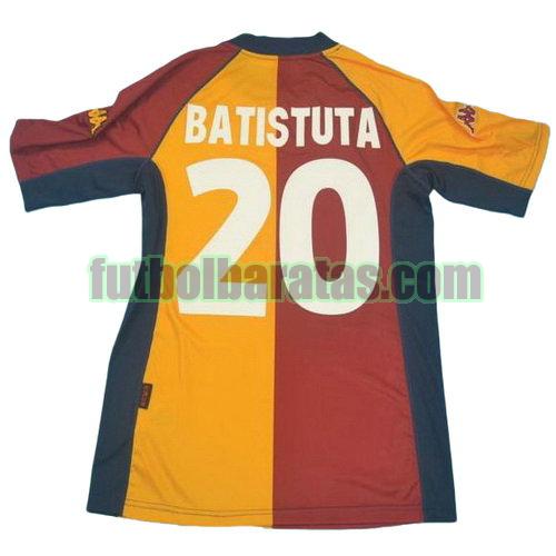 tailandia camiseta batistuta 20 as roma 2001-2002 primera equipacion